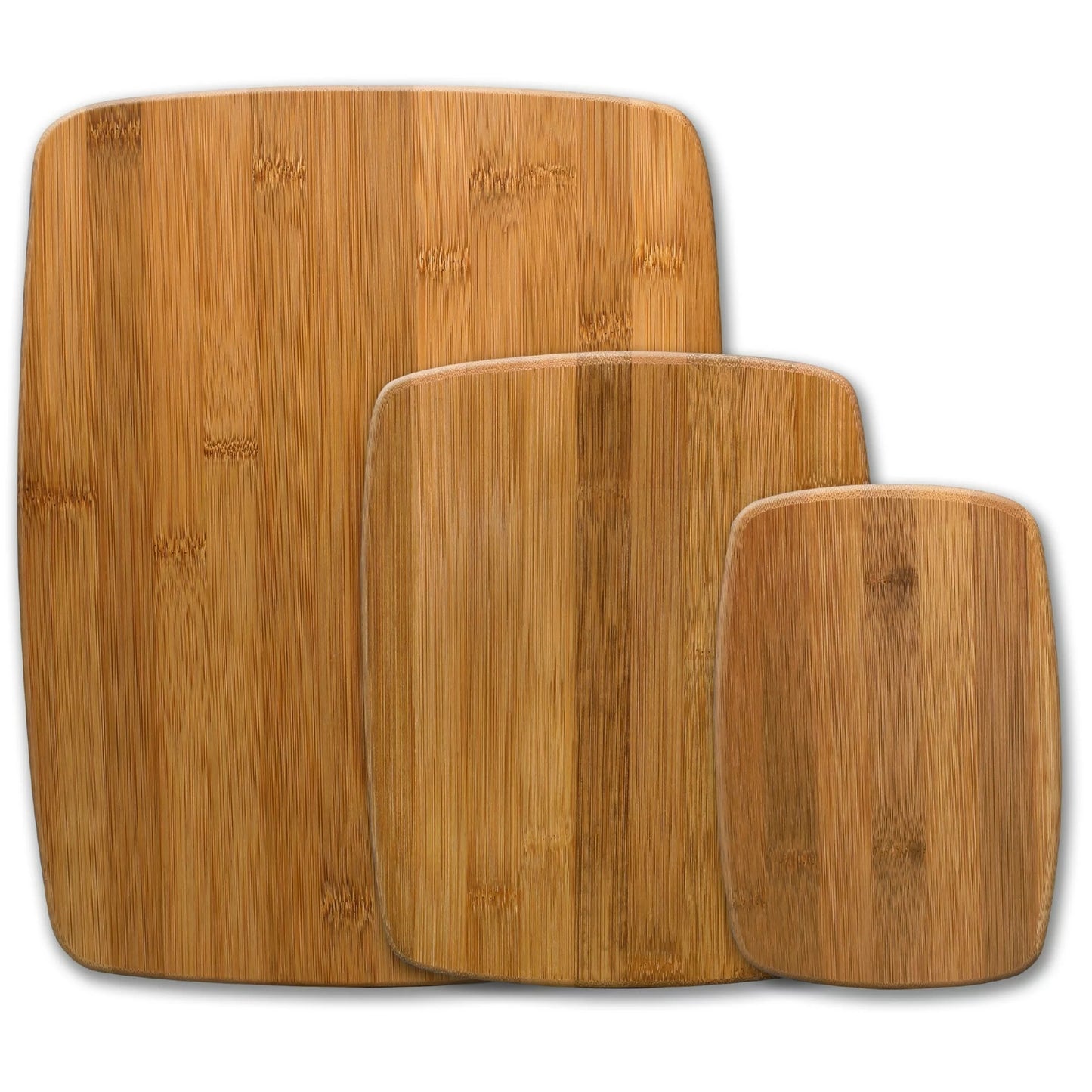 3 Piece Kitchen Cutting Board Set Bamboo "Set Only"