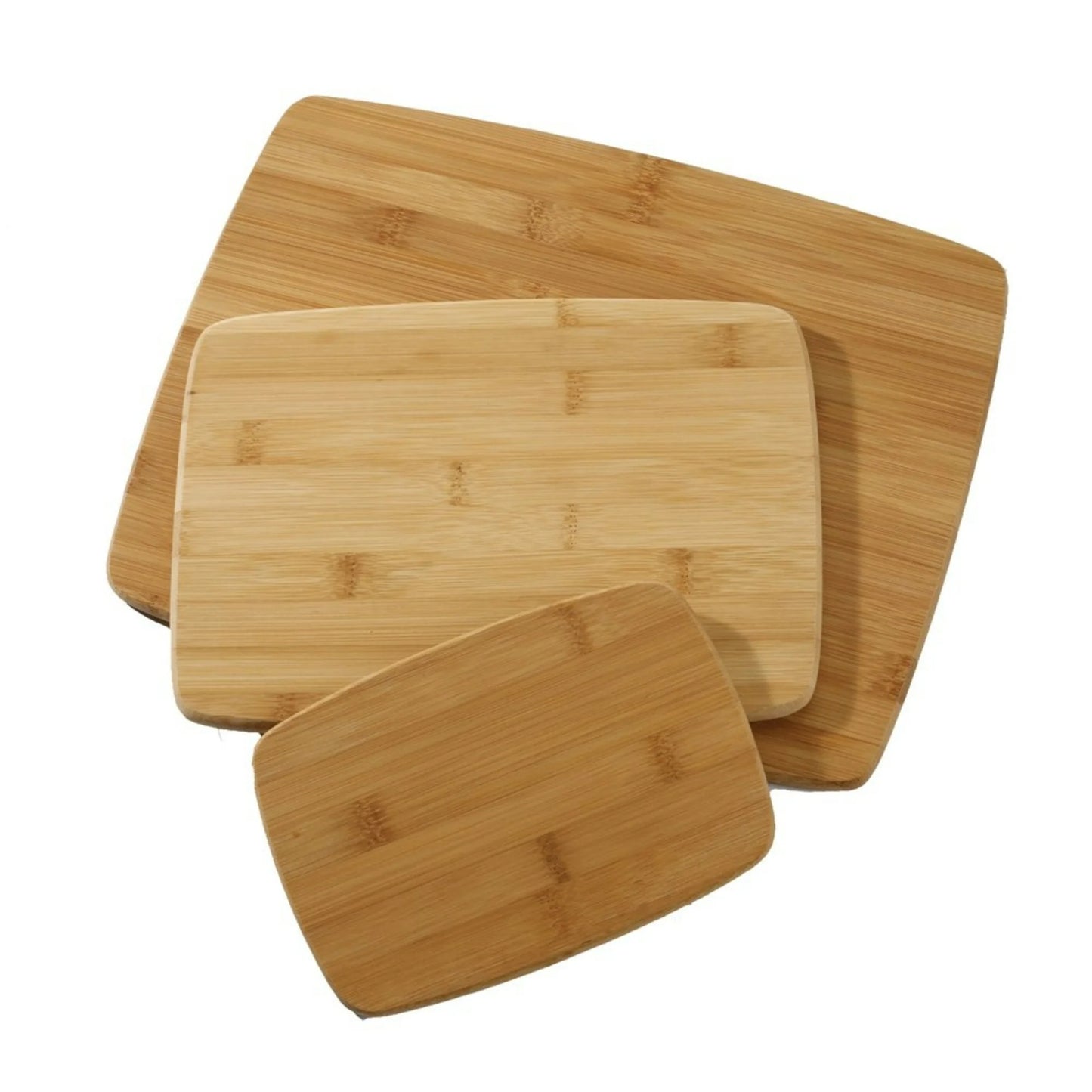 3 Piece Kitchen Cutting Board Set Bamboo "Set Only"