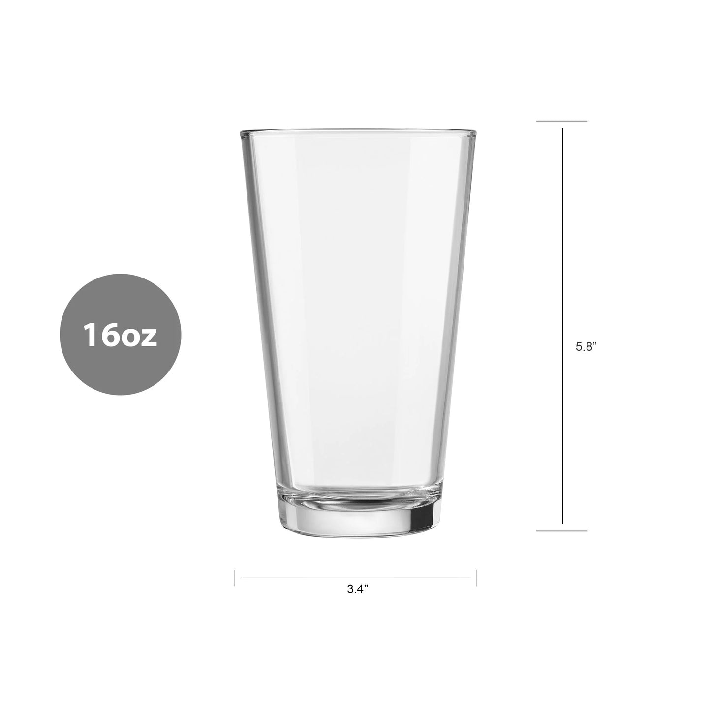 16OZ PINT GLASS "Glass Only"