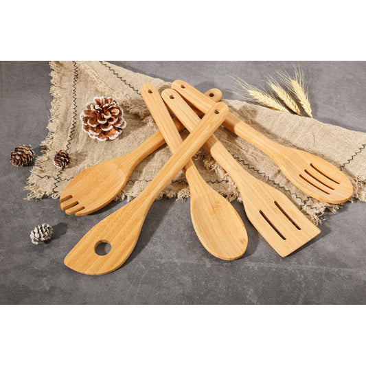 5pk 100% Natural Bamboo Kitchen Tools "Set Only"